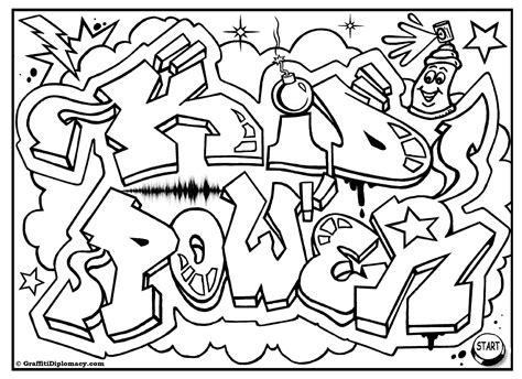Printable Street Art Graffiti Coloring Pages